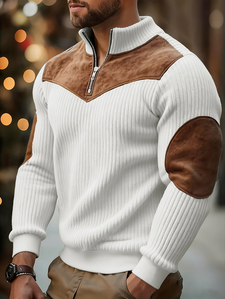 Calvin | Half-Zip Ribbed Pullover