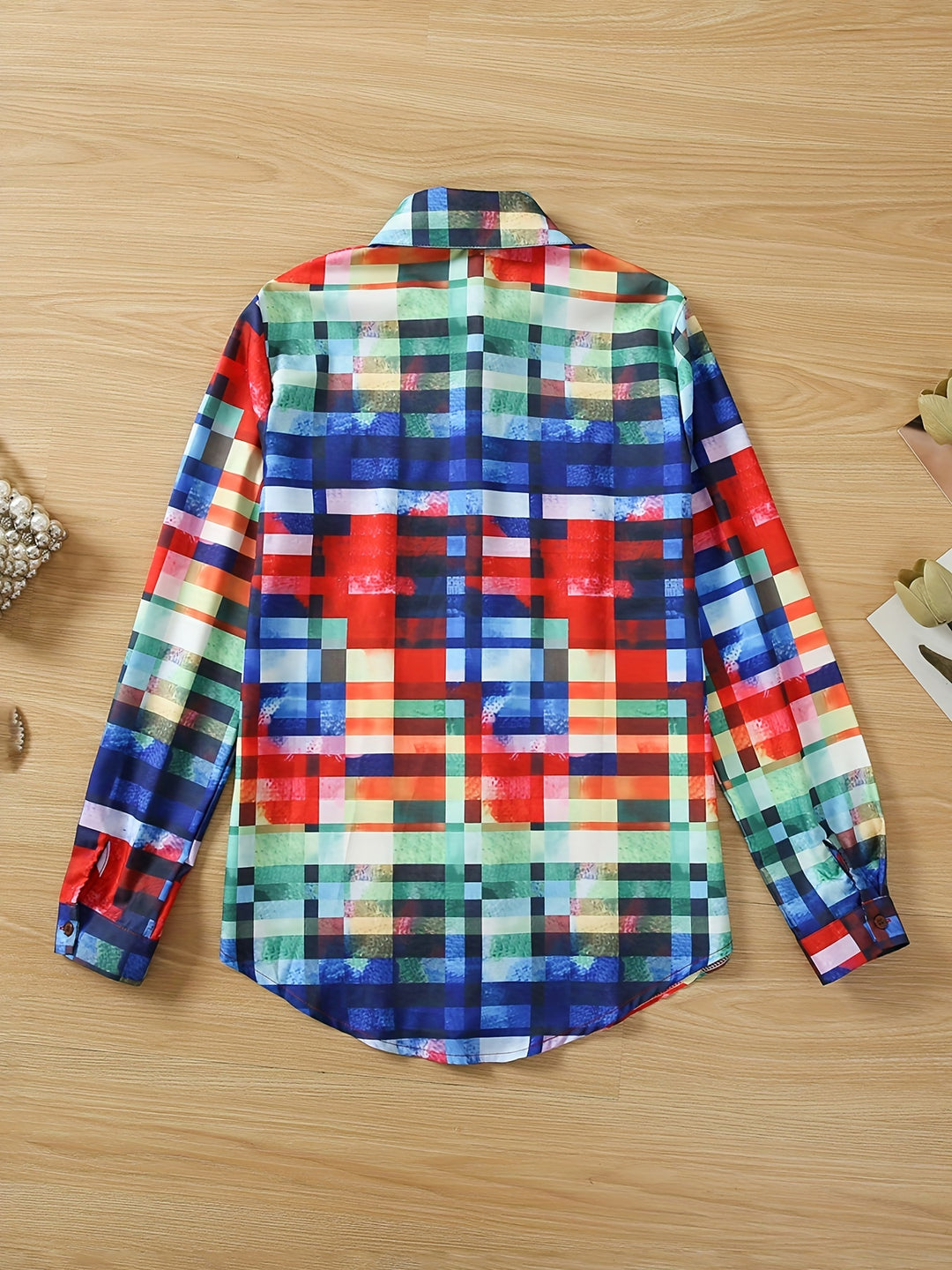 Fiona | Vibrant Plaid Button-Front Shirt