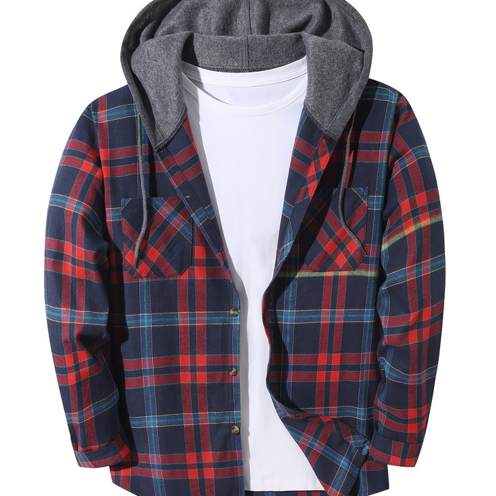 Foster | Rugged Plaid Hooded Shirt