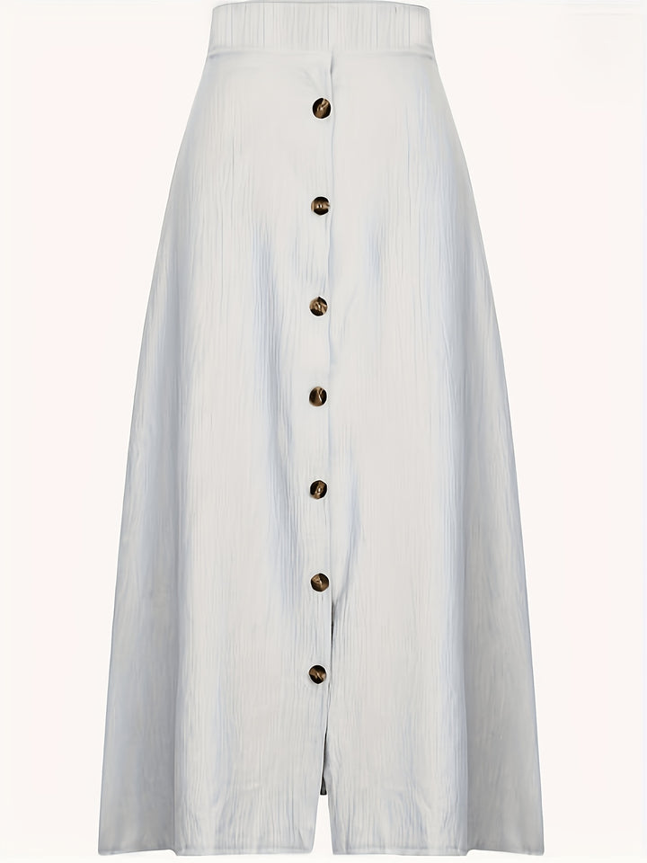 Diane | Button-Front A-Line Maxi Skirt