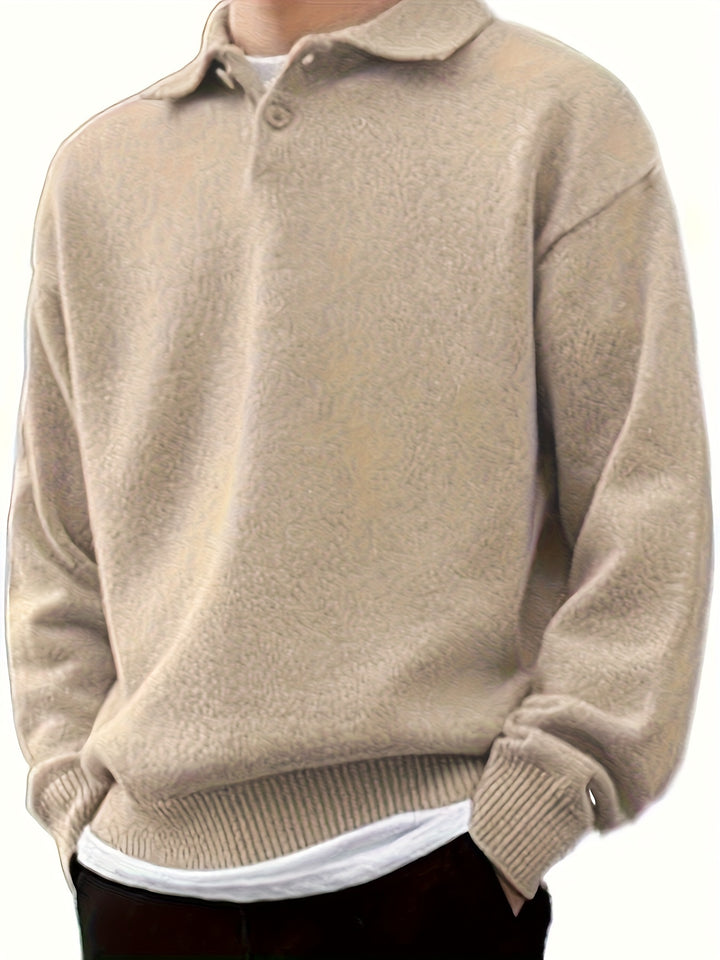 Sebastian | Relaxed Knit Polo Sweater