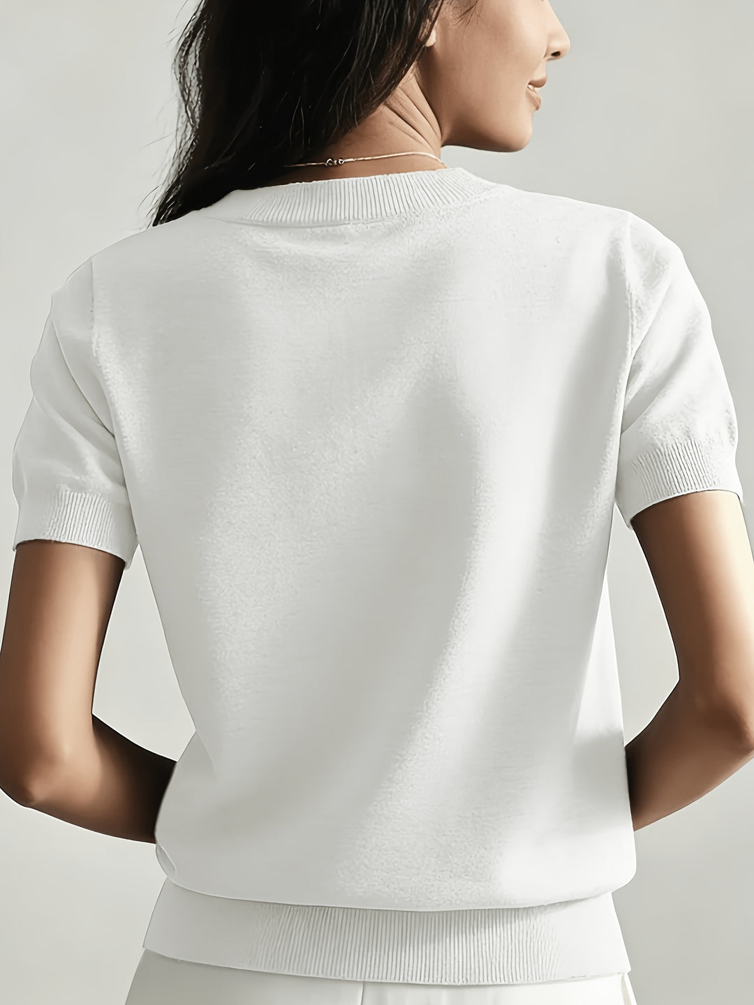 Margot | Refined Short-Sleeve Knit Top