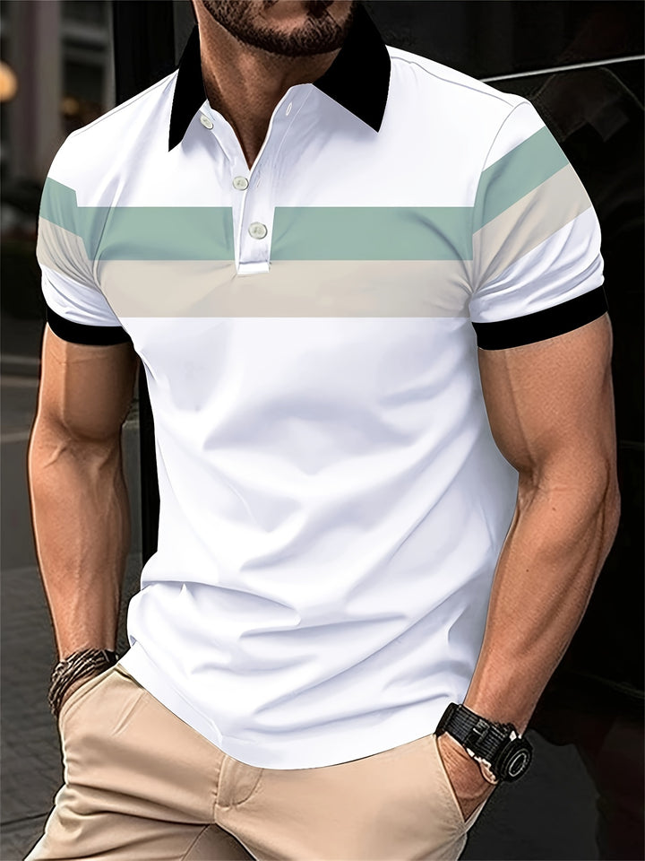 Nicholas | Men's Colour Block Polo Shirt