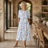 Annalise | Blossom Print Pocket Midi Dress