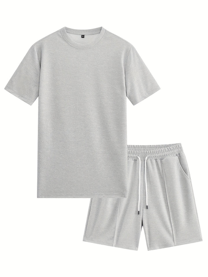 Hollis | Men's Waffle Knit Tee & Shorts Set