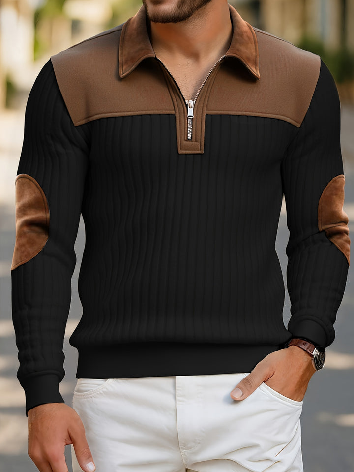 Harrison | Color-Block Quarter-Zip Pullover