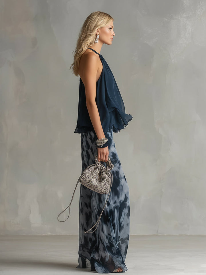 Cosette | Flowing High-Neck Two-Piece Set