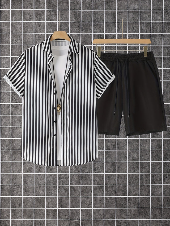 Cabot | Men's Print Short Sleeve Shirt & Shorts Set