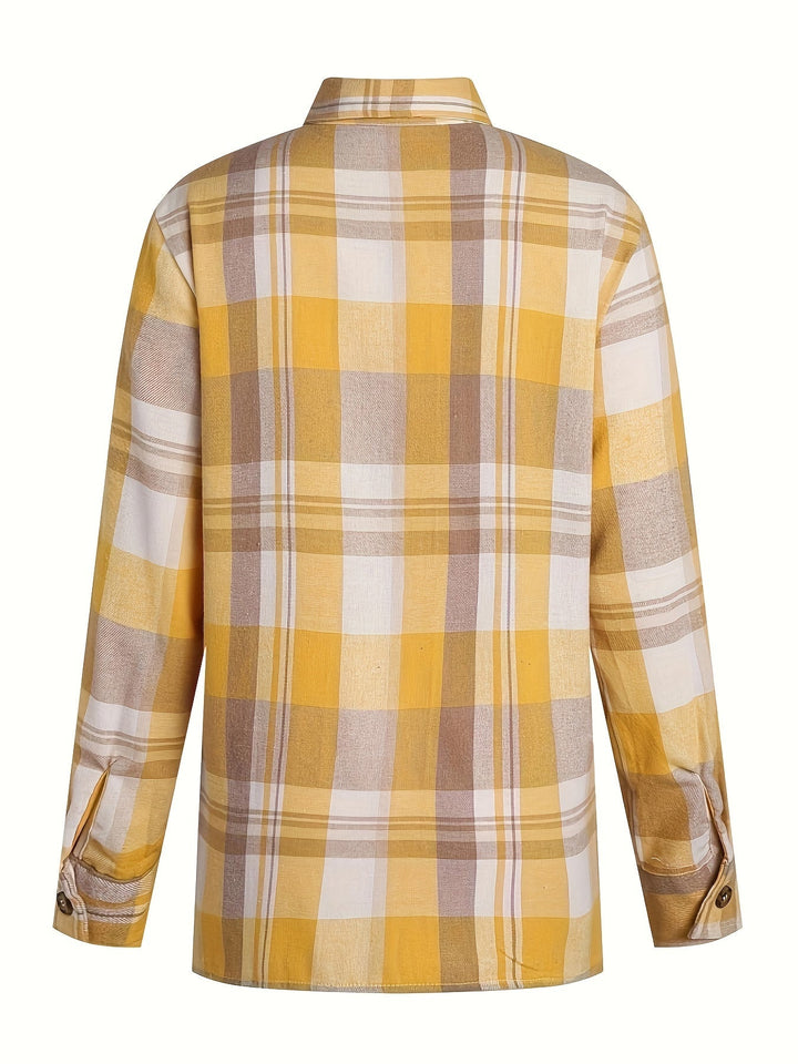Hannah | Relaxed Long-Sleeve Plaid Shirt