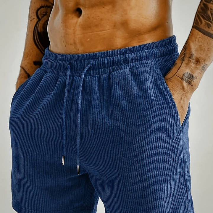 Hendrix | Men's Corduroy Textured Jogger Shorts