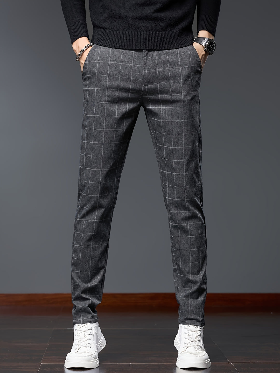 Hugh | Refined Checkered Trousers