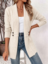 Clementine | Ribbed Button-Tab Cardigan