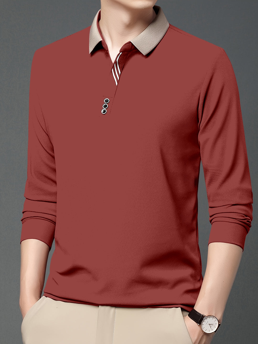 Alden | Refined Long-Sleeve Polo Shirt