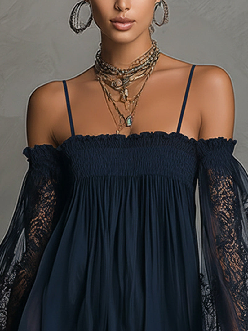 Celia | Off-Shoulder Lace Mini Dress