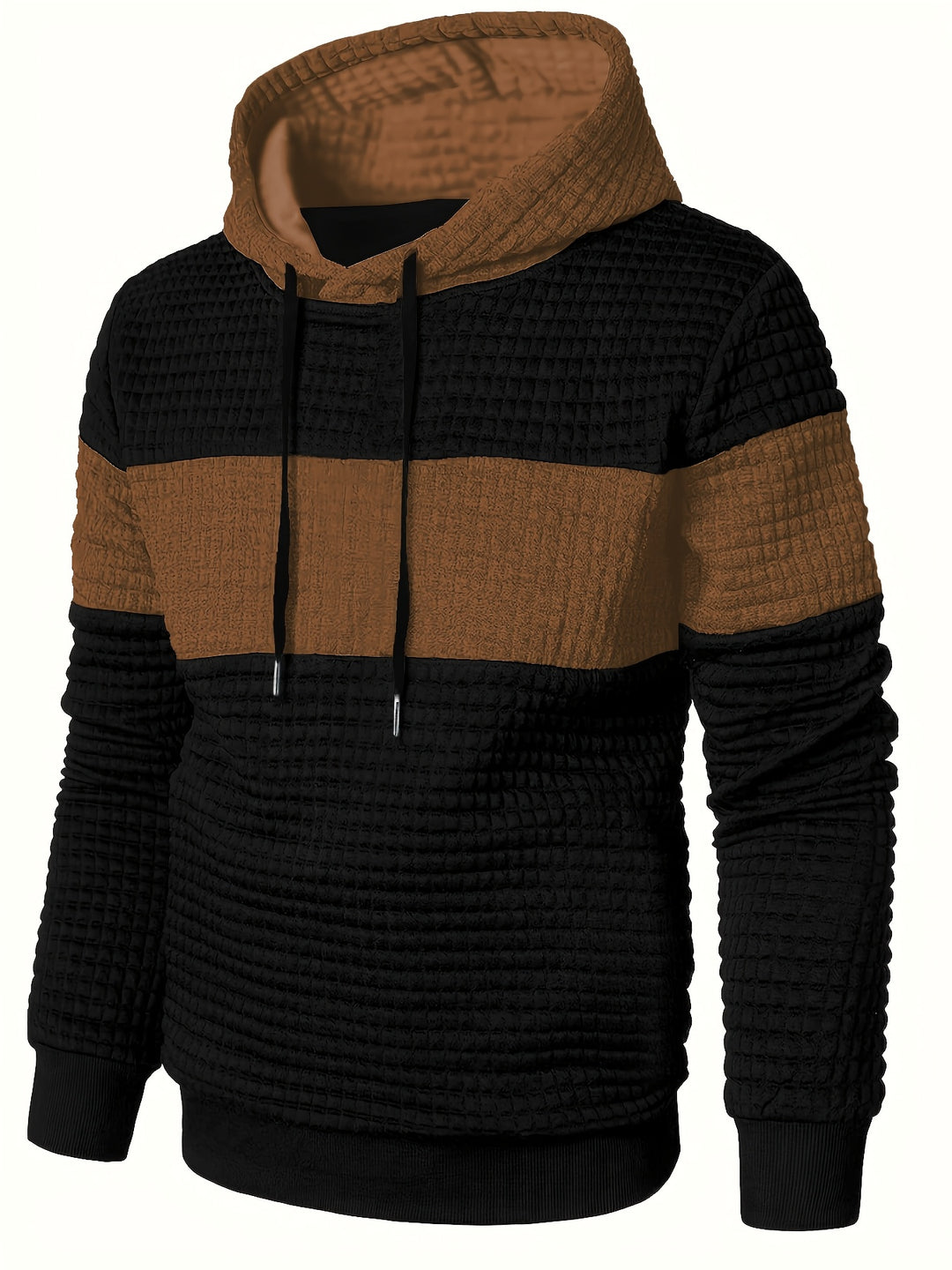 Grayson | Textured Color-Block Hoodie