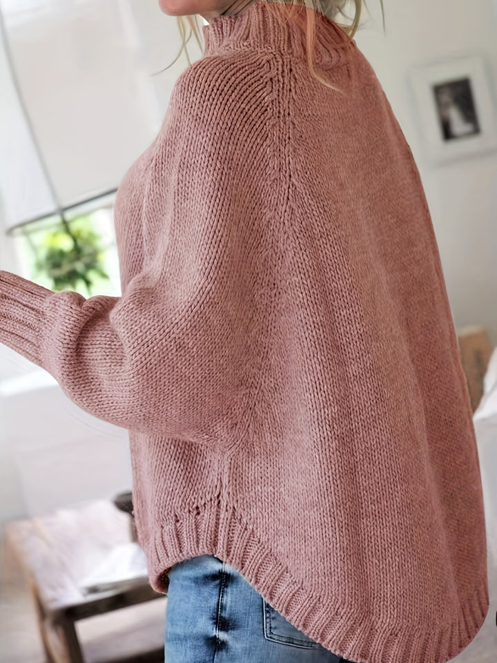Carolyn | Cable-Knit High-Neck Sweater