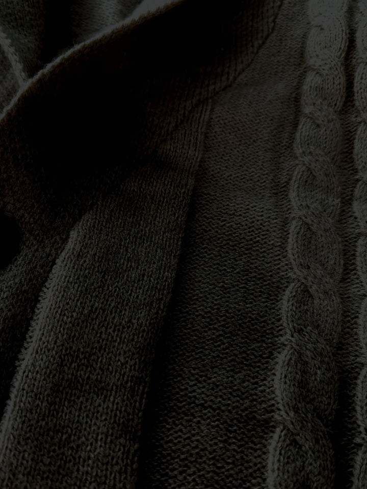 Easton | Cable-Knit Shawl Collar Cardigan