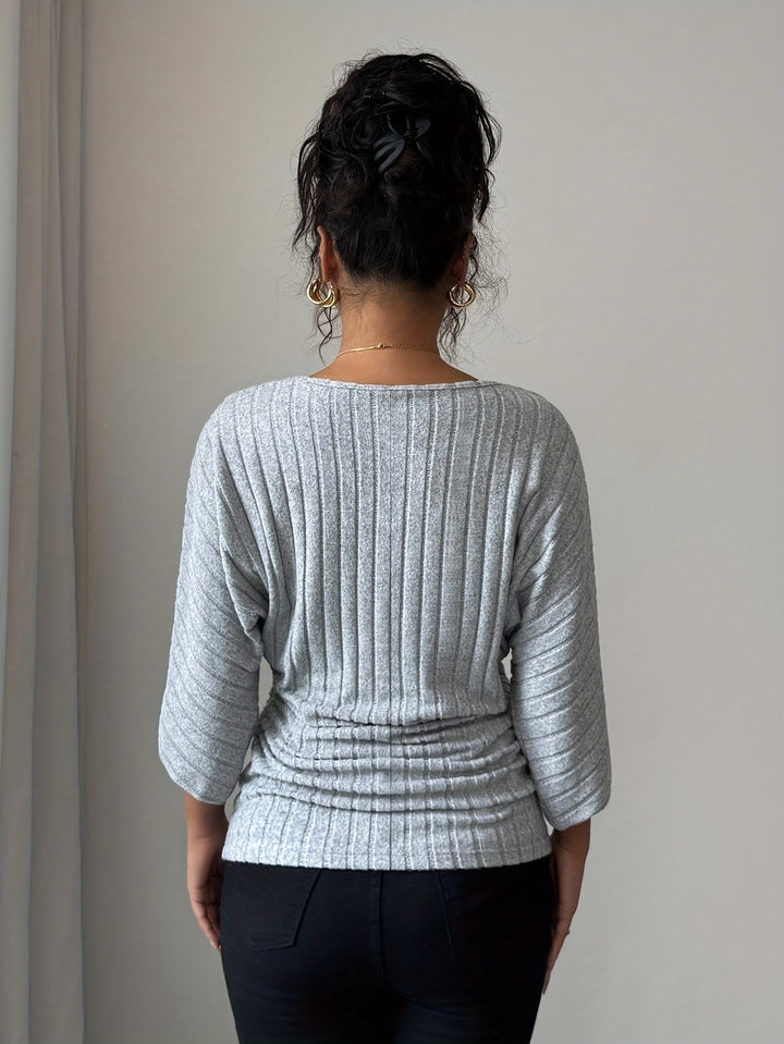 Sadie | Draped V-Neck Top