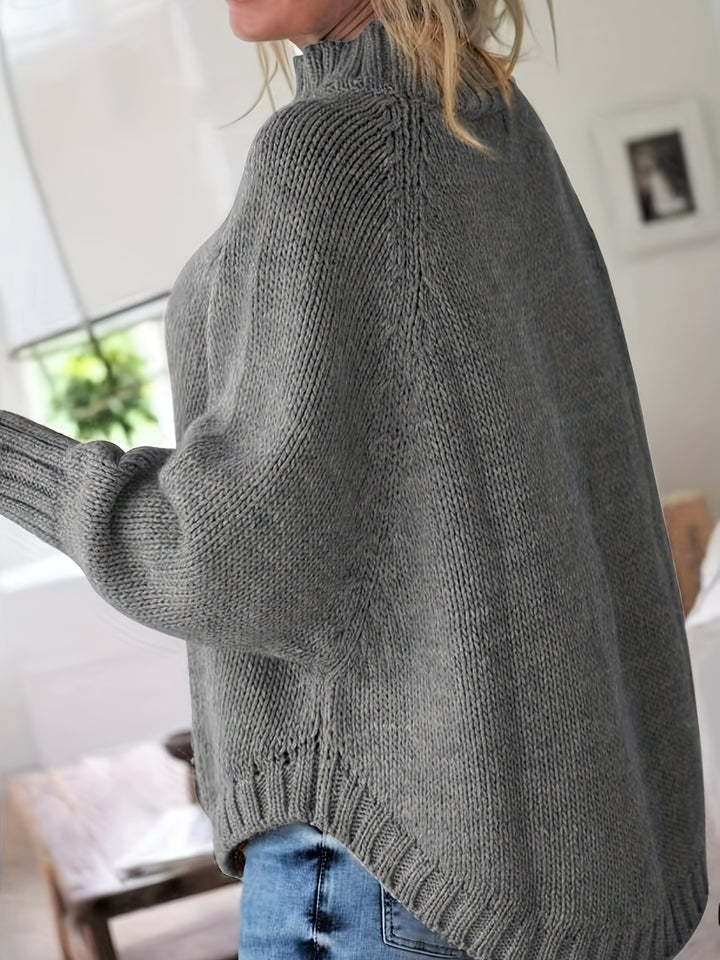 Carolyn | Cable-Knit High-Neck Sweater