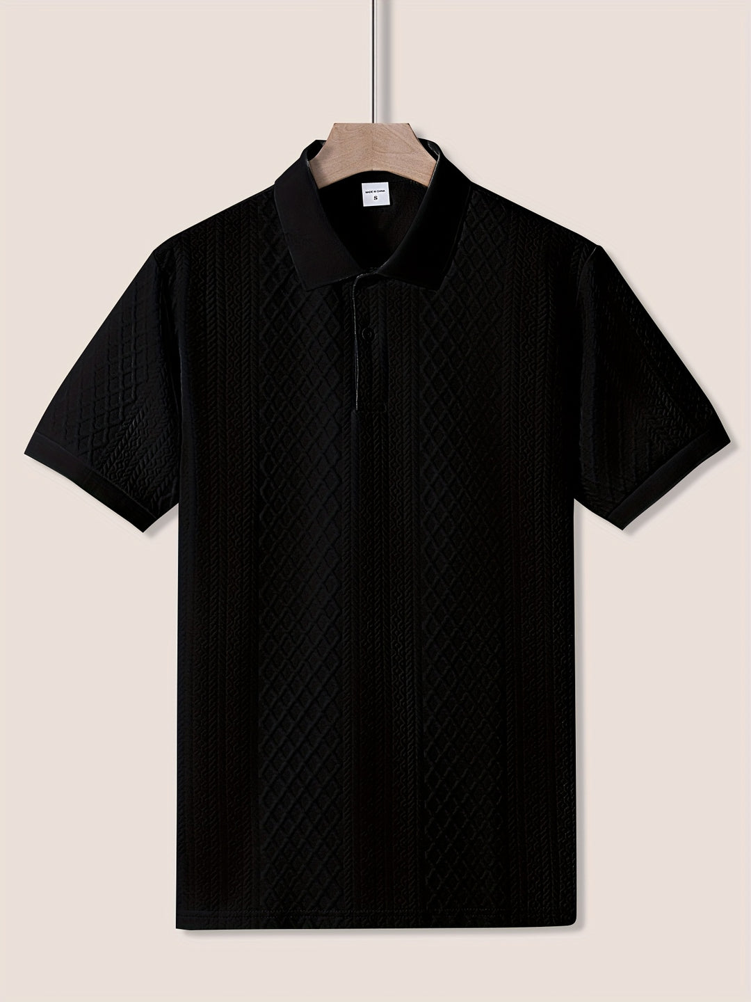 Elias | Textured Short-Sleeve Polo Shirt