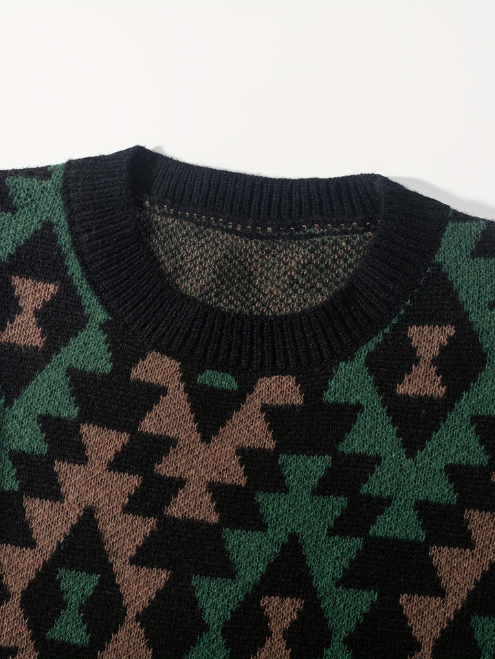 Harrison | Patterned Crewneck Sweater