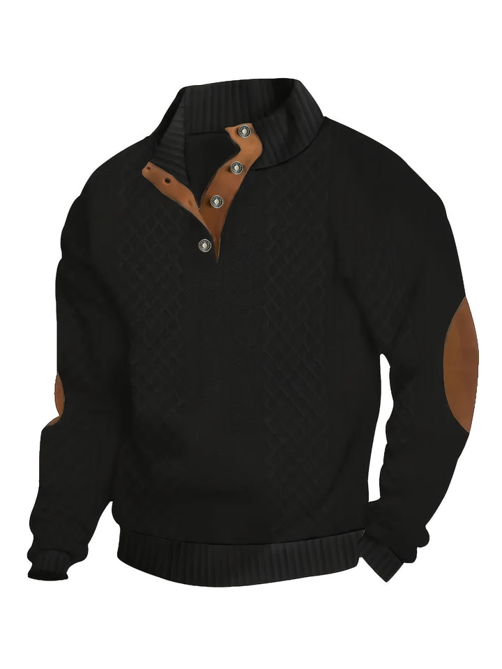 Hudson | Cable-Knit Button Henley Sweater
