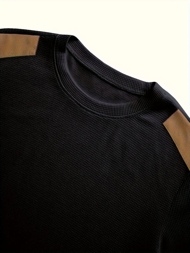 Spencer | Textured Elbow-Patch Sweater