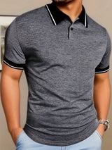 Larkin | Men's Knit Turn-Collar Polo