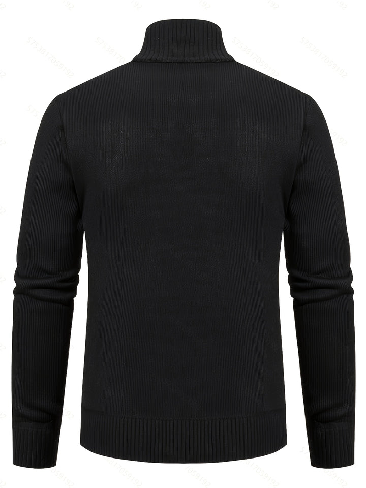 Rupert | Cable-Knit Stand-Collar Cardigan