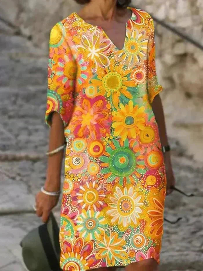 Della | Blooming Print Midi Dress