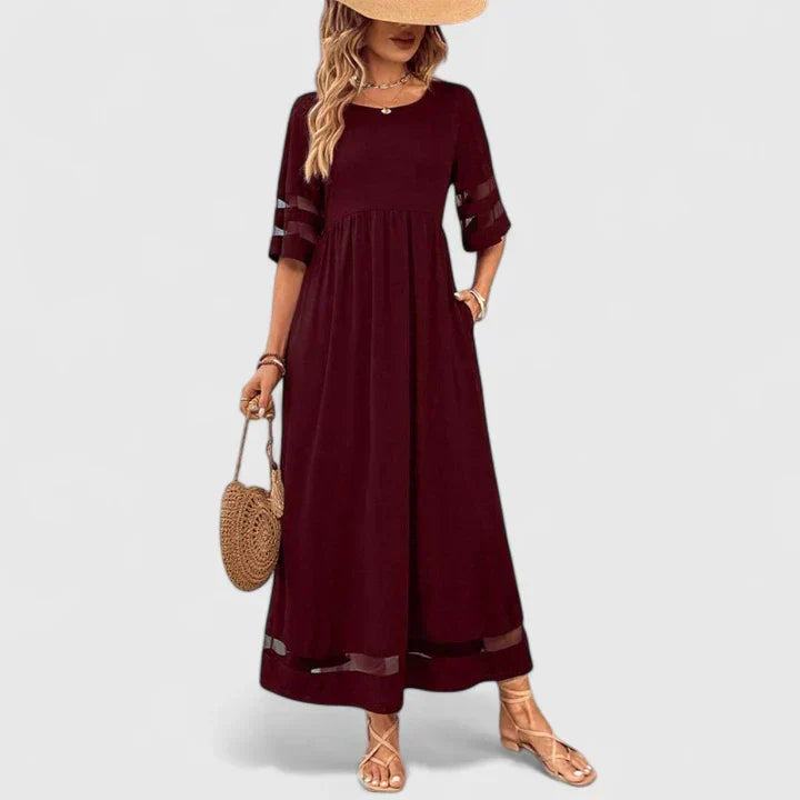 Yolande | Flowing A-Line Midi Dress