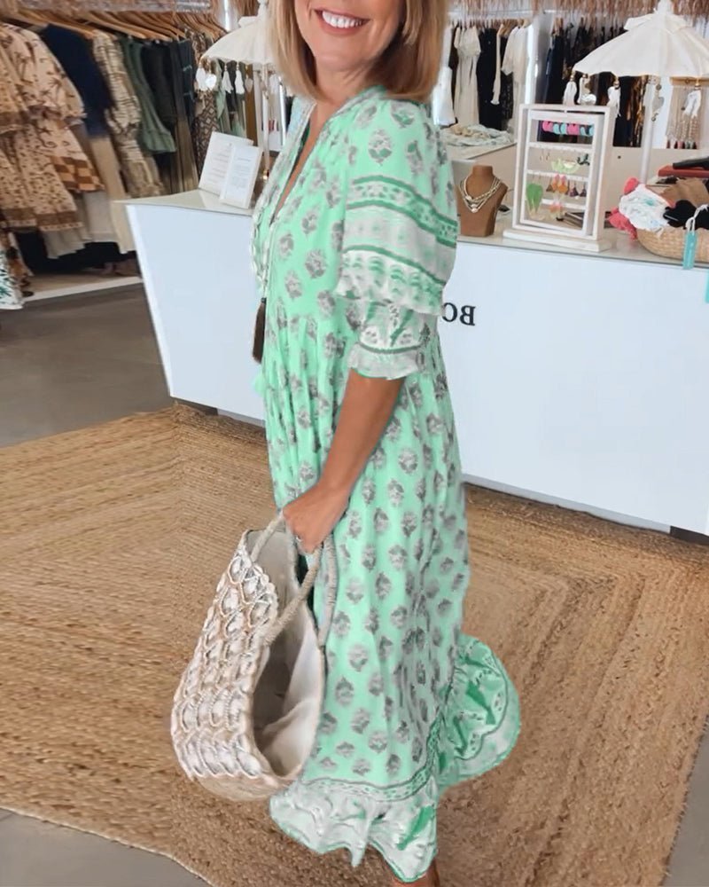 Bianca | Breezy Floral V-Neck Dress