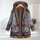 Marjorie | Cozy Floral Hooded Coat