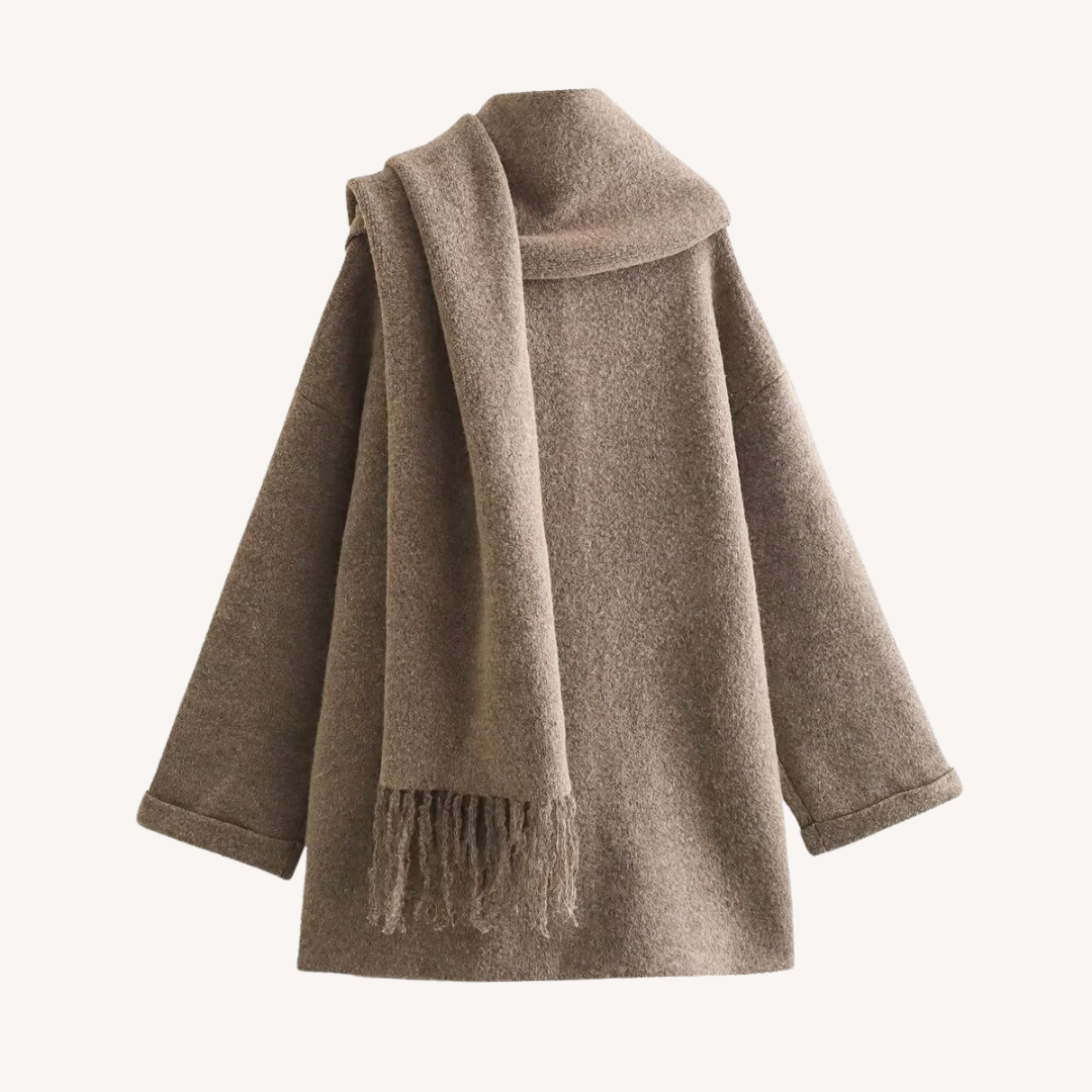 Wilma | Scarf-Collar Cocoon Coat