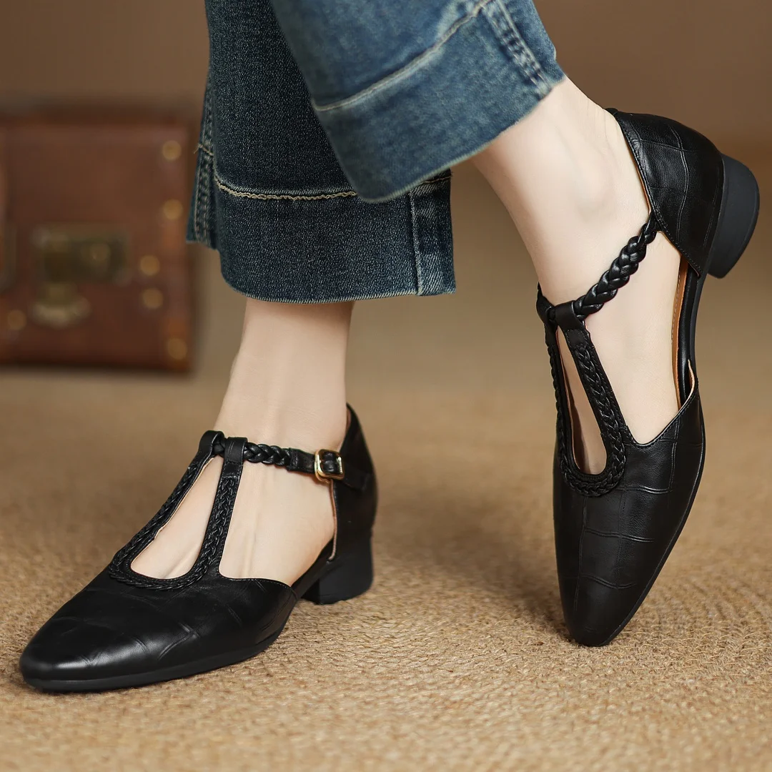 Philippa | Timeless T-Strap Flats