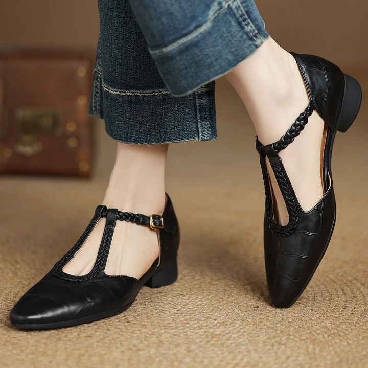 Philippa | Timeless T-Strap Flats