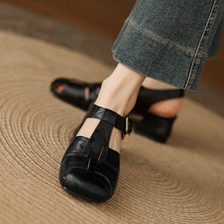 Wynne | Woven T-Strap Sandals