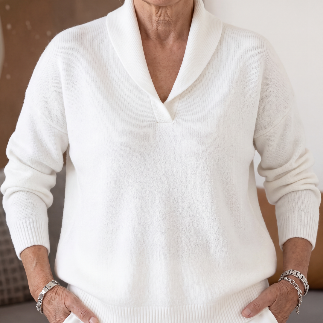 Cecile | Relaxed Shawl-Collar Sweater