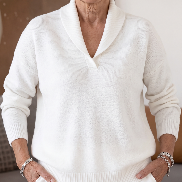 Cecile | Relaxed Shawl-Collar Sweater