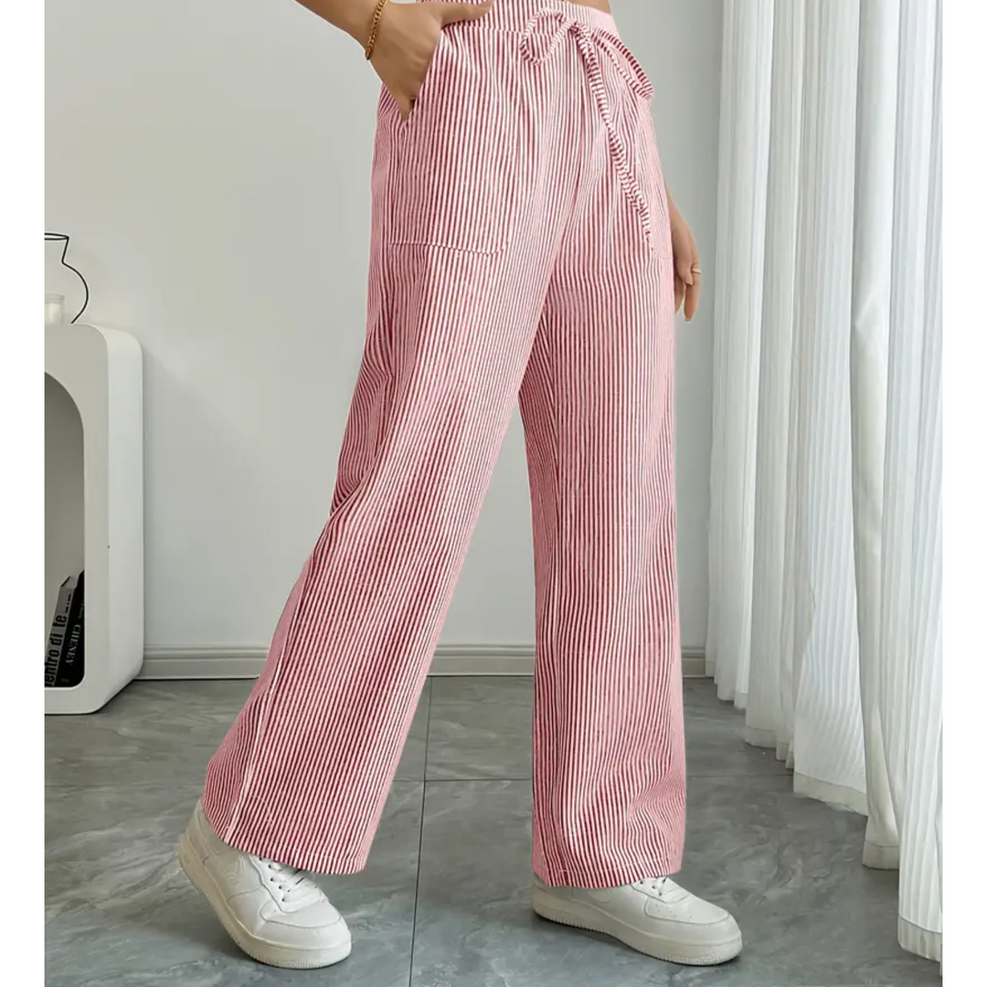 Katie | Striped Pant With Pockets