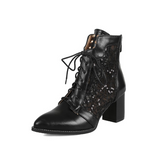 Eliana | Lace-Up Heeled Ankle Boots