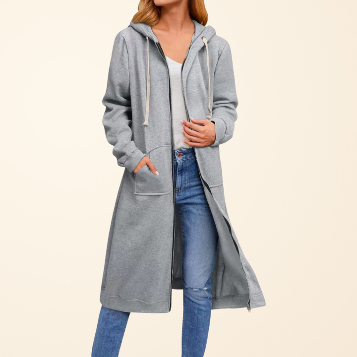 Brynn | Relaxed Zip-Up Longline Cardigan