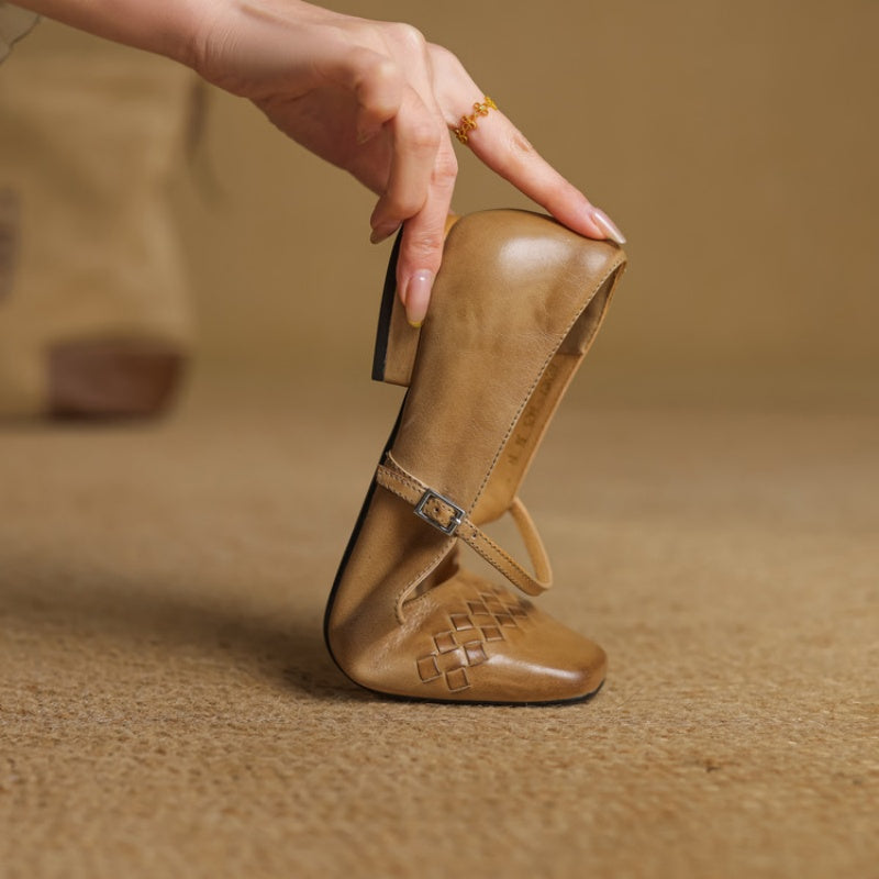 Joanna | Square-Toe Mary Jane Flats
