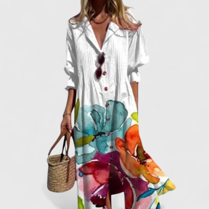 Thea | Artful Boho Maxi Dress