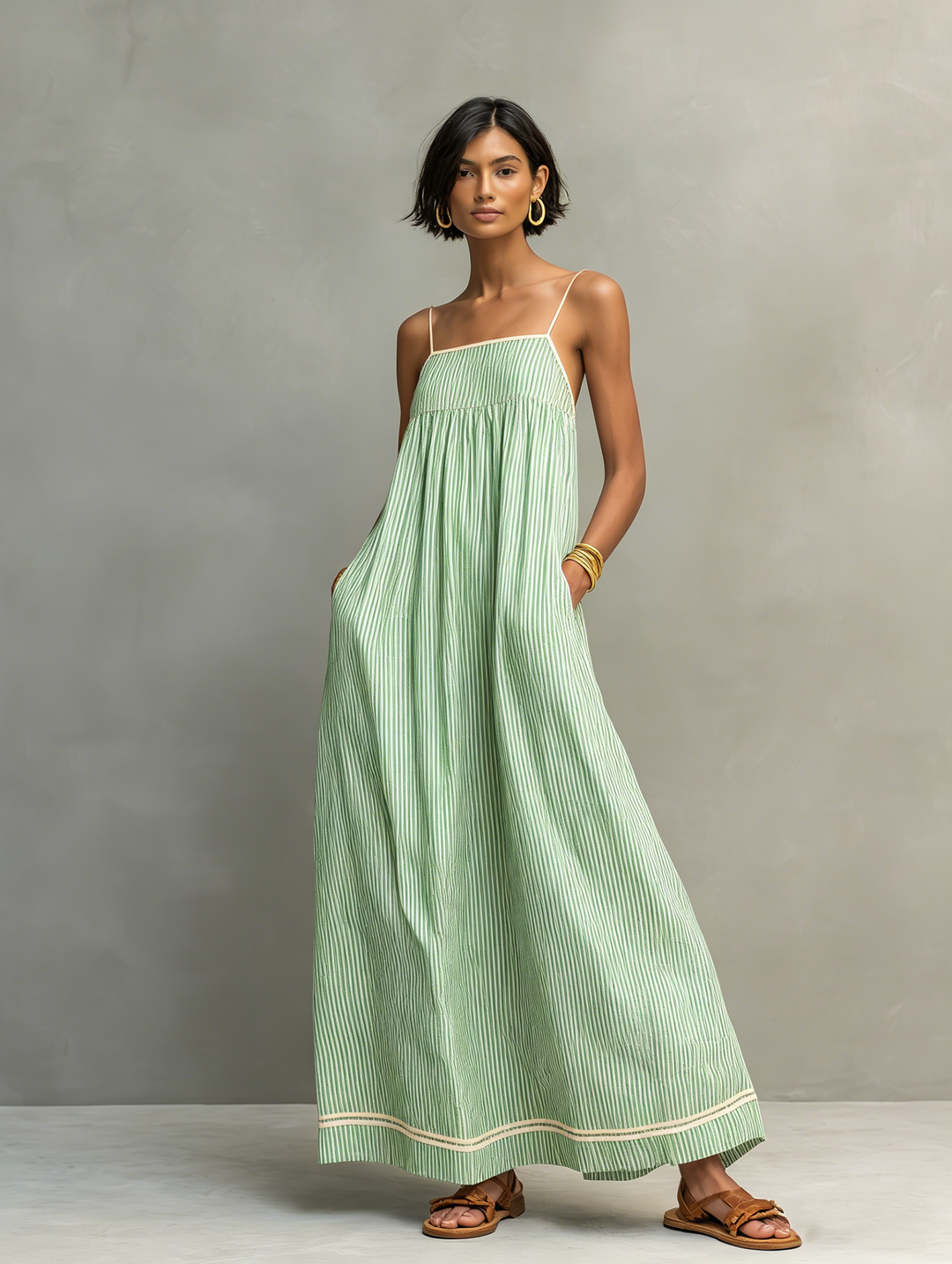 Leontine | Breezy Striped Maxi Dress