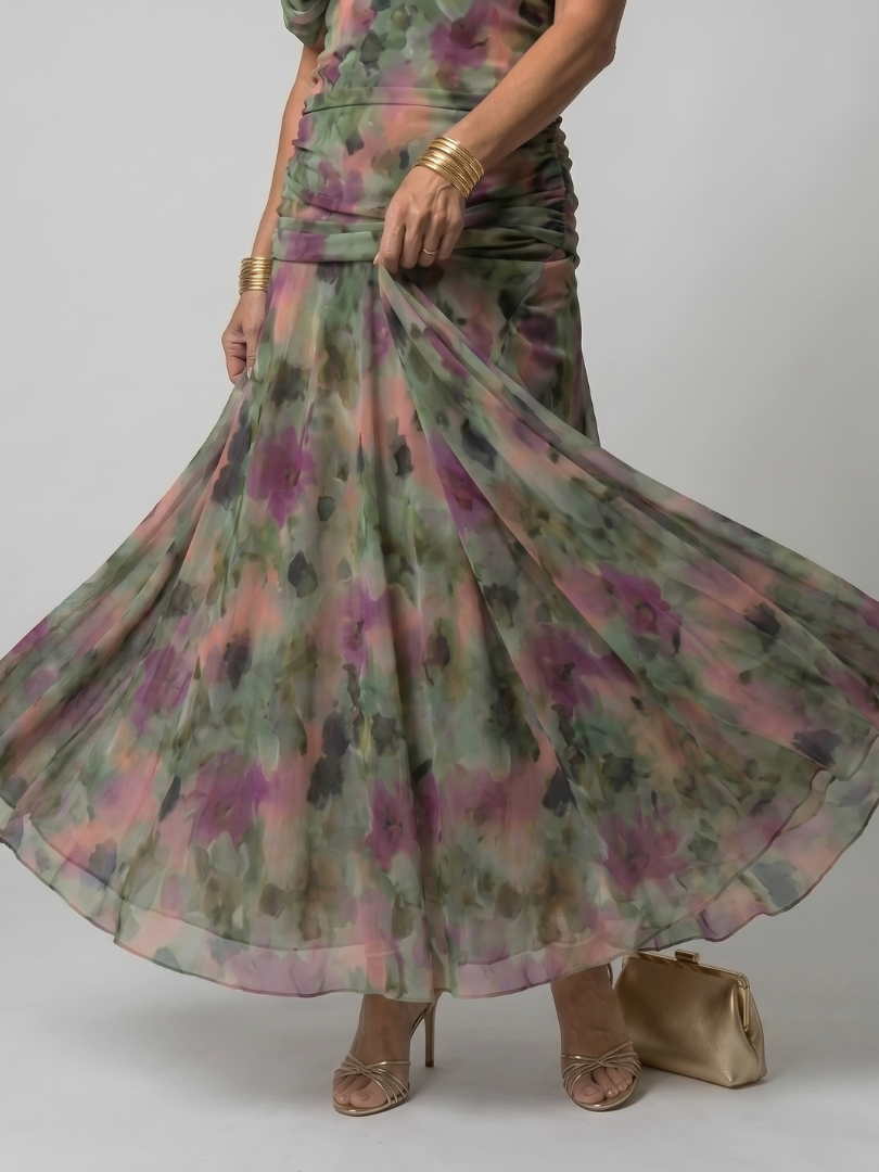 Delilah | Off-Shoulder Flowing Midi Dress