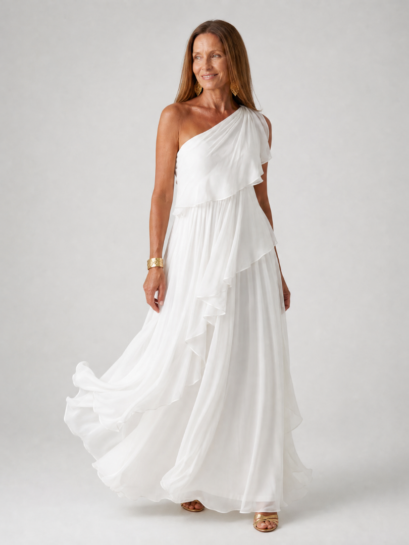 Rosaline | Flowing One-Shoulder Maxi Dress