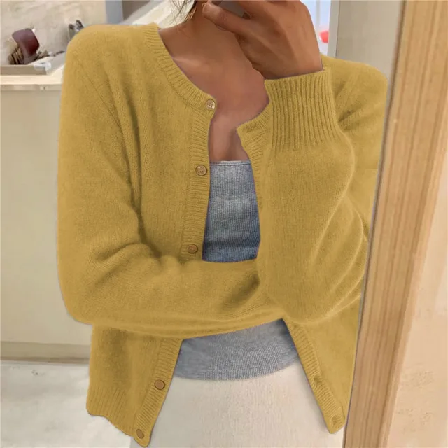 Adaline | Soft Knit Round-Neck Cardigan