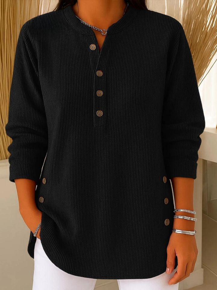Thea | Button-Detail Henley Top