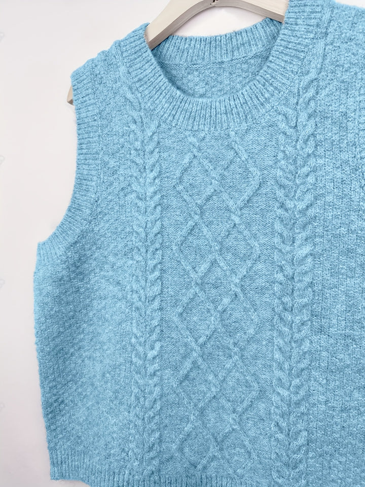 Beatrise | Classic Cable-Knit Sweater Vest